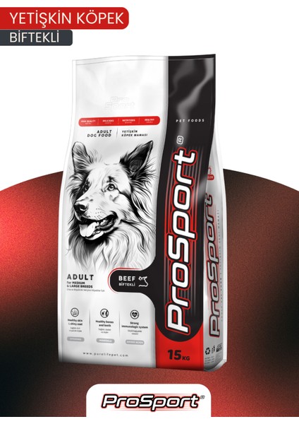 Prosport Biftekli Yetişkin Köpek Maması 15KG modelleri