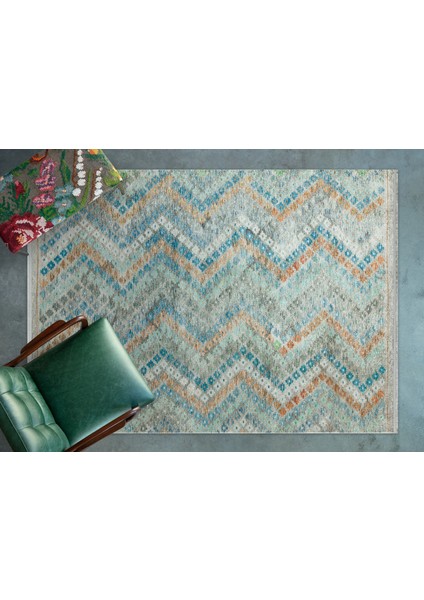 Mavi Geometrik Modern Etnik Desenli Halı | Makinada Yıkanabilir | Hav Toz Vermez | Leke Tutmayaz | Kaymaz Taban | Dijital Makine Baskı | Salon Yolluk Mutfak Halısı modelleri