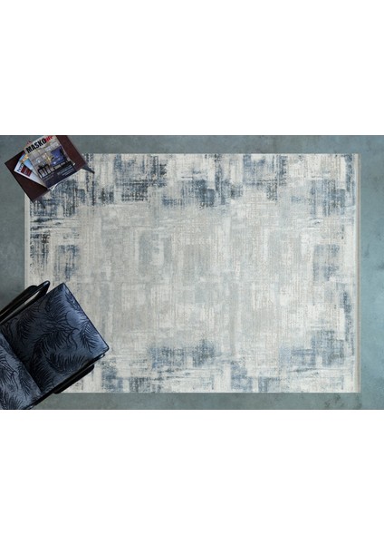 Mavi Soyut Modern Etnik Desenli Halı | Makinada Yıkanabilir | Hav Toz Vermez | Leke Tutmayaz | Kaymaz Taban | Dijital Makine Baskı | Salon Yolluk Mutfak Halısı modelleri