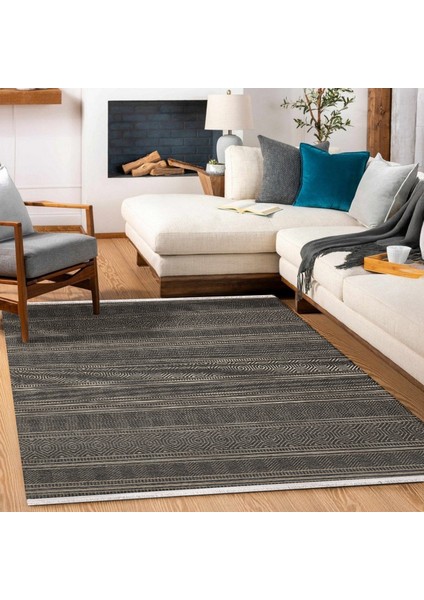 Antrasit Etnik Modern Etnik Desenli Halı | Makinada Yıkanabilir | Hav Toz Vermez | Leke Tutmayaz | Kaymaz Taban | Dijital Makine Baskı | Salon Yolluk Mutfak Halısı fiyatları