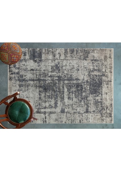 Gri Soyut Modern Etnik Desenli Halı | Makinada Yıkanabilir | Hav Toz Vermez | Leke Tutmayaz | Kaymaz Taban | Dijital Makine Baskı | Salon Yolluk Mutfak Halısı modelleri