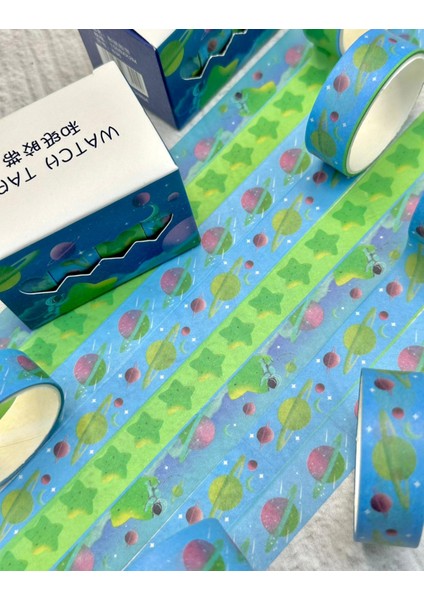 Galaksi Macerası 4'lü Washi Bant Set/washi Tape/masking Tape/desenli Bant indirimleri
