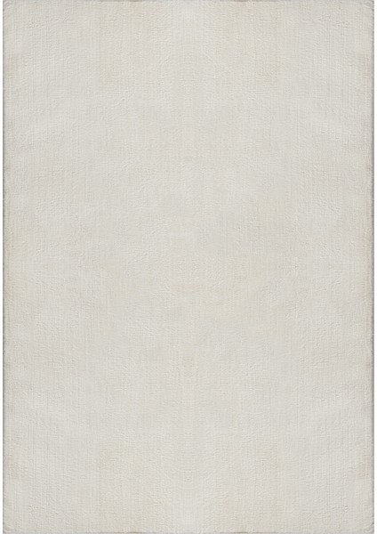 Yıkanabilir Kaymaz Taban Krem Renk Peluş Post Halı