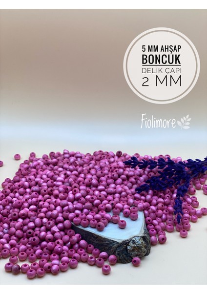 5 mm Ahşap Boncuk (25 Gram 315 Adet) Delik Çapı 2 mm Makrome Tasarım Takı Bileklik Aksesuar