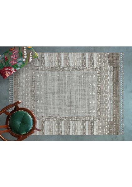 Kahve Etnik Modern Etnik Desenli Halı | Makinada Yıkanabilir | Hav Toz Vermez | Leke Tutmayaz | Kaymaz Taban | Dijital Makine Baskı | Salon Yolluk Mutfak Halısı modelleri