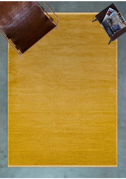 Sarı Düz Modern Etnik Desenli Halı | Makinada Yıkanabilir | Hav Toz Vermez | Leke Tutmayaz | Kaymaz Taban | Dijital Makine Baskı | Salon Yolluk Mutfak Halısı modelleri