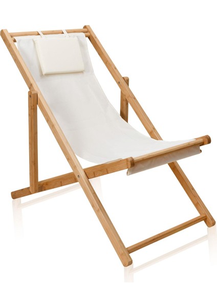 Bambu Katlanır Şezlong Sandalye