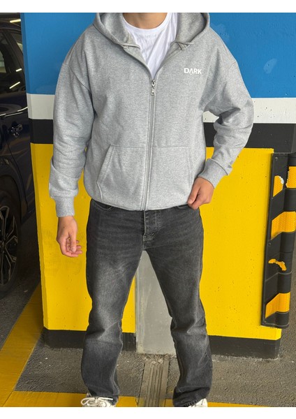 Erkek Overfit Baskılı Fermuarlı Kapüşonlu Hırka fiyatları