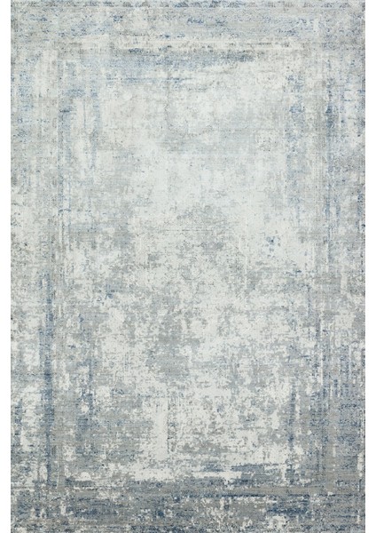 Mavi Soyut Modern Etnik Desenli Halı | Makinada Yıkanabilir | Hav Toz Vermez | Leke Tutmayaz | Kaymaz Taban | Dijital Makine Baskı | Salon Yolluk Mutfak Halısı