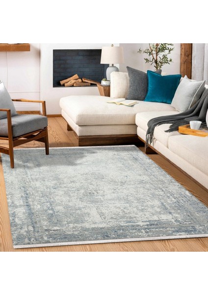 Mavi Soyut Modern Etnik Desenli Halı | Makinada Yıkanabilir | Hav Toz Vermez | Leke Tutmayaz | Kaymaz Taban | Dijital Makine Baskı | Salon Yolluk Mutfak Halısı fiyatları