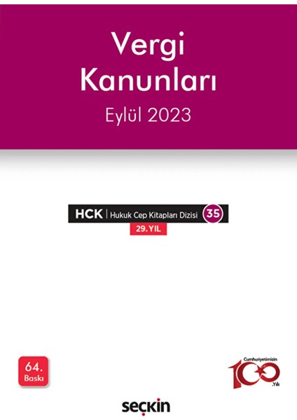 Vergi Kanunları Eylül 2025/SEÇKIN Yayıncılık
