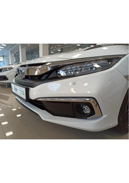 Honda Civic Fc5 Makyajlı Kasa Krom Sis Kaşı Kaplama