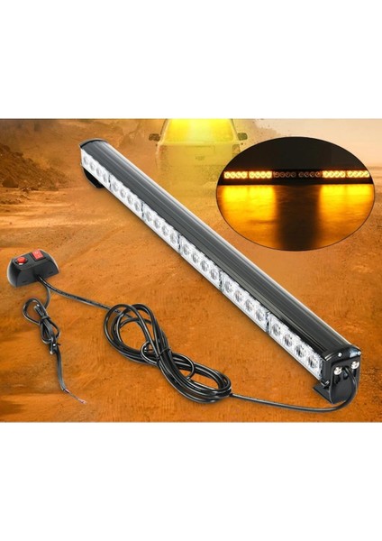 90CM Kepçe Traktör Off Road LED Çakar Lamba Sarı + Sarı 6 Fonksiyonlu
