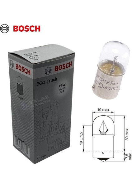 Bosch 24V 67 Ampul 5W 10 Adet
