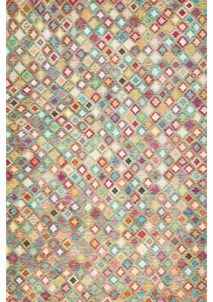 Bej Geometrik Modern Etnik Desenli Halı | Makinada Yıkanabilir | Hav Toz Vermez | Leke Tutmayaz | Kaymaz Taban | Dijital Makine Baskı | Salon Yolluk Mutfak Halısı