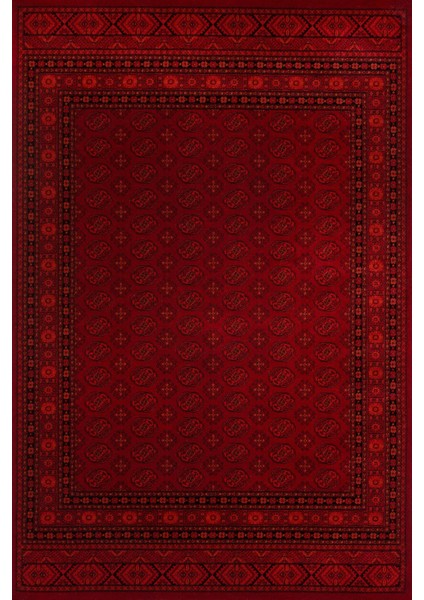 Kırmızı Etnik Modern Etnik Desenli Halı | Makinada Yıkanabilir | Hav Toz Vermez | Leke Tutmayaz | Kaymaz Taban | Dijital Makine Baskı | Salon Yolluk Mutfak Halısı