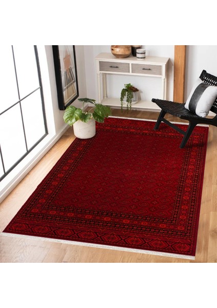 Kırmızı Etnik Modern Etnik Desenli Halı | Makinada Yıkanabilir | Hav Toz Vermez | Leke Tutmayaz | Kaymaz Taban | Dijital Makine Baskı | Salon Yolluk Mutfak Halısı fiyatları