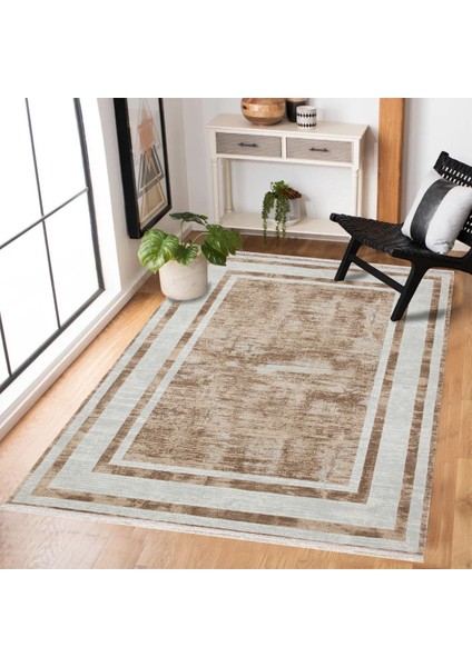Krem Çerçeveli Modern Etnik Desenli Halı | Makinada Yıkanabilir | Hav Toz Vermez | Leke Tutmayaz | Kaymaz Taban | Dijital Makine Baskı | Salon Yolluk Mutfak Halısı fiyatları
