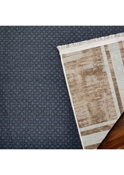 Krem Çerçeveli Modern Etnik Desenli Halı | Makinada Yıkanabilir | Hav Toz Vermez | Leke Tutmayaz | Kaymaz Taban | Dijital Makine Baskı | Salon Yolluk Mutfak Halısı fırsatları