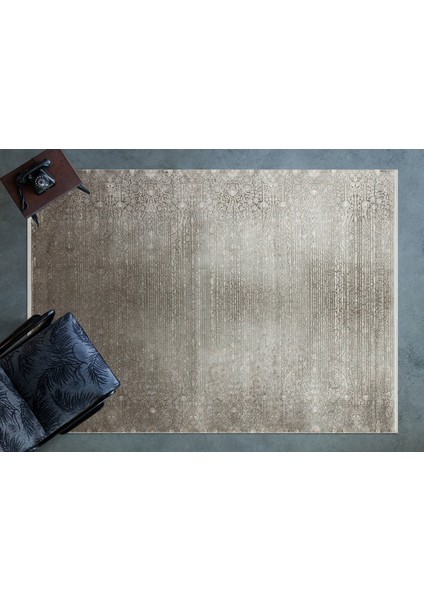 Kahve Soyut Modern Etnik Desenli Halı | Makinada Yıkanabilir | Hav Toz Vermez | Leke Tutmayaz | Kaymaz Taban | Dijital Makine Baskı | Salon Yolluk Mutfak Halısı modelleri