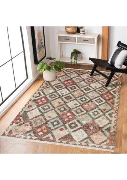 Kahve Etnik Modern Etnik Desenli Halı | Makinada Yıkanabilir | Hav Toz Vermez | Leke Tutmayaz | Kaymaz Taban | Dijital Makine Baskı | Salon Yolluk Mutfak Halısı fiyatları