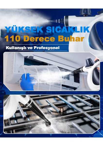 Çok Amaçlı Buharlı Temizleyici 12 Aparat, Ev, Zemin, Derz, Ahşap, Fayans, Araba Temizliği indirimleri