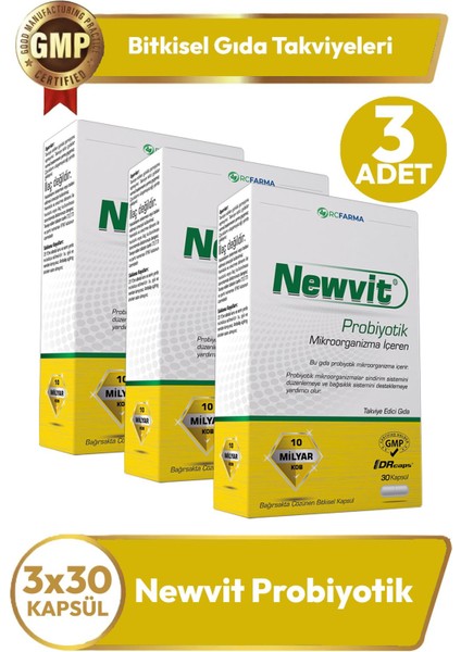 Newvit Probiyotik 30 Kapsül 3 Adet