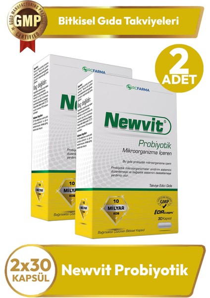 Asfstore Newvit Probiyotik 30 Kapsül 2 Adet