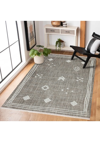 Kahve Etnik Modern Etnik Desenli Halı | Makinada Yıkanabilir | Hav Toz Vermez | Leke Tutmayaz | Kaymaz Taban | Dijital Makine Baskı | Salon Yolluk Mutfak Halısı modelleri