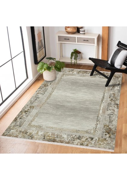 Krem Çerçeveli Modern Etnik Desenli Halı | Makinada Yıkanabilir | Hav Toz Vermez | Leke Tutmayaz | Kaymaz Taban | Dijital Makine Baskı | Salon Yolluk Mutfak Halısı fiyatları