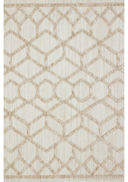 Bej Geometrik Modern Etnik Desenli Halı | Makinada Yıkanabilir | Hav Toz Vermez | Leke Tutmayaz | Kaymaz Taban | Dijital Makine Baskı | Salon Yolluk Mutfak Halısı