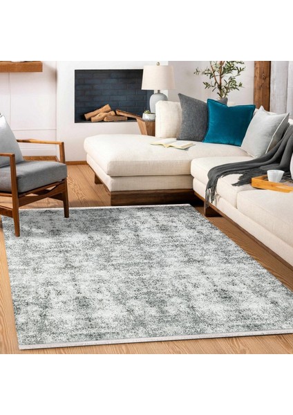 Antrasit Soyut Modern Etnik Desenli Halı | Makinada Yıkanabilir | Hav Toz Vermez | Leke Tutmayaz | Kaymaz Taban | Dijital Makine Baskı | Salon Yolluk Mutfak Halısı fiyatları