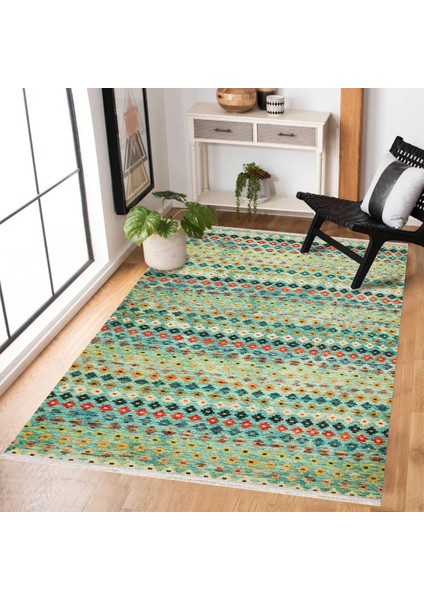 Mavi Geometrik Modern Etnik Desenli Halı | Makinada Yıkanabilir | Hav Toz Vermez | Leke Tutmayaz | Kaymaz Taban | Dijital Makine Baskı | Salon Yolluk Mutfak Halısı modelleri