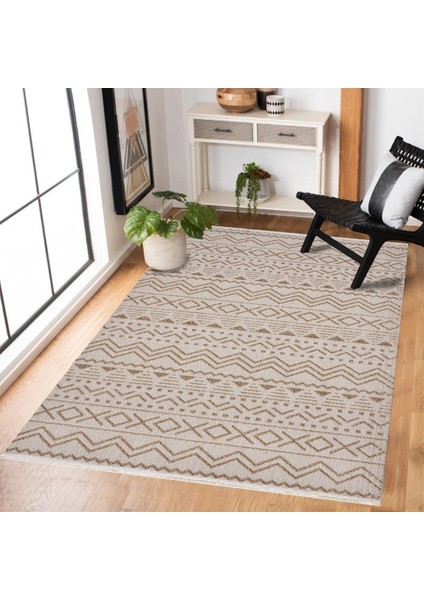 Bej Geometrik Modern Etnik Desenli Halı | Makinada Yıkanabilir | Hav Toz Vermez | Leke Tutmayaz | Kaymaz Taban | Dijital Makine Baskı | Salon Yolluk Mutfak Halısı fiyatları