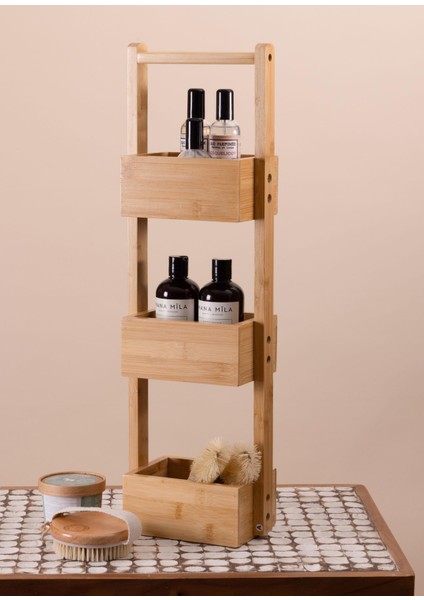 Bambu 3 Katlı Düzenleyici Raf 65X20X13 cm fiyatları