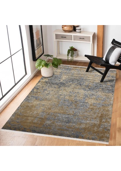 Altın Soyut Modern Etnik Desenli Halı | Makinada Yıkanabilir | Hav Toz Vermez | Leke Tutmayaz | Kaymaz Taban | Dijital Makine Baskı | Salon Yolluk Mutfak Halısı fiyatları