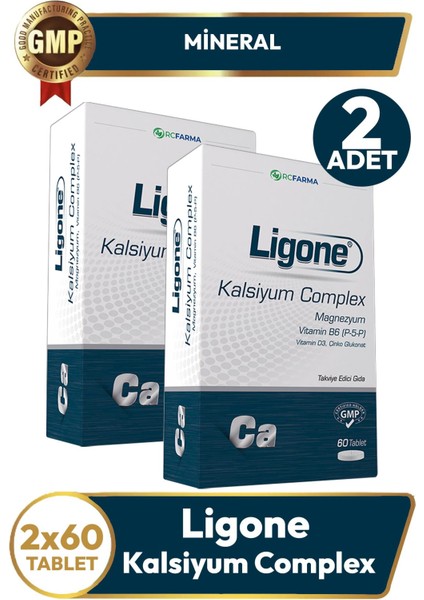 Ligone Kalsiyum Tablet 60'lı 2 Adet