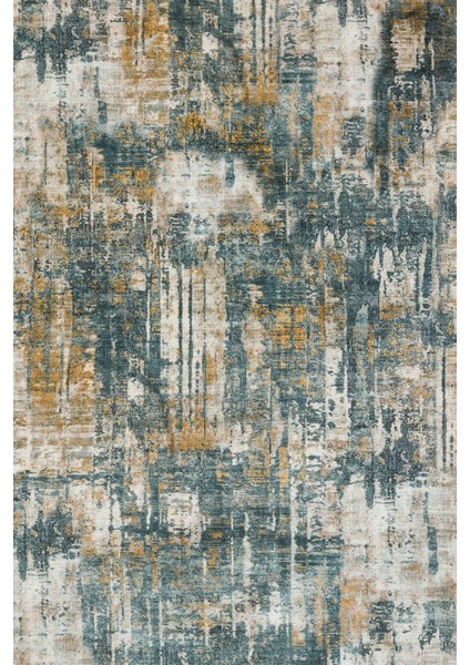 Bej Soyut Modern Etnik Desenli Halı | Makinada Yıkanabilir | Hav Toz Vermez | Leke Tutmayaz | Kaymaz Taban | Dijital Makine Baskı | Salon Yolluk Mutfak Halısı