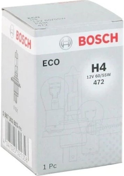 Bosch H4 Ampül Eco H4 12V 60 55W Normal Isık