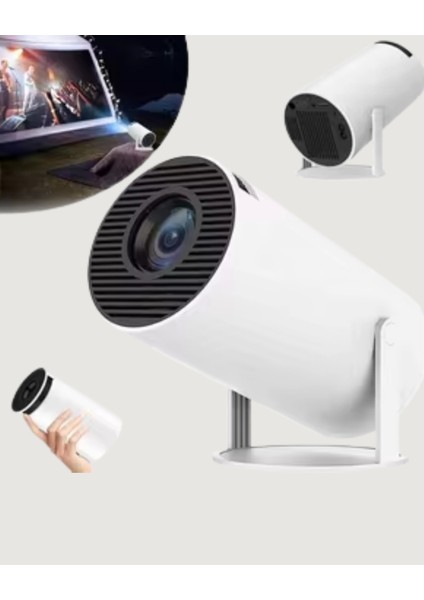 Allzey 4K Uyumlu 130 Inç Full Hd Projeksiyon Cihazı ve Kablosuz Aktarım Özelliği indirimleri
