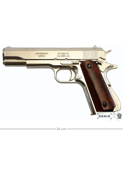 Denix Dekoratif Otomatik 45 Kalibre Gümüş M1911A1 Tabanca, Amerika 1911 fiyatları
