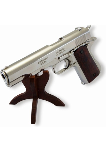 Denix Dekoratif Otomatik 45 Kalibre Gümüş M1911A1 Tabanca, Amerika 1911 indirimleri