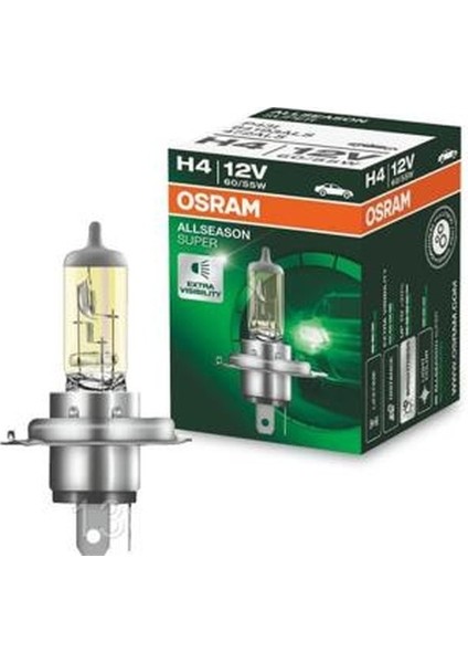 Osram H4 Allseason Super +%30 Kolormatik Kar ve Sis Için Özel