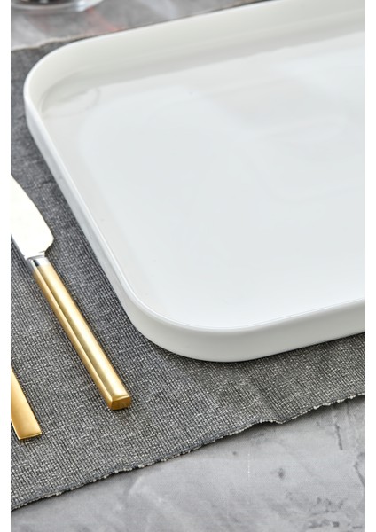 2’li Porselen Kare Servis ve Kahvaltı Tabağı Seti 25X25 cm – Şık Sunum fırsatları