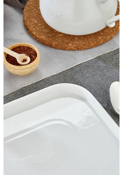 2’li Porselen Kare Servis ve Kahvaltı Tabağı Seti 25X25 cm – Şık Sunum indirimleri