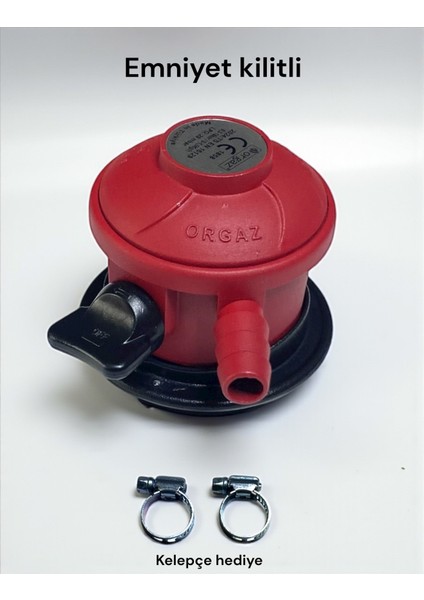 Ev Tüpü Başlığı 12KG Aygaz Milangaz Her Marka Siboplu Tüp Dedantörü Methal Emniyet Kilitli