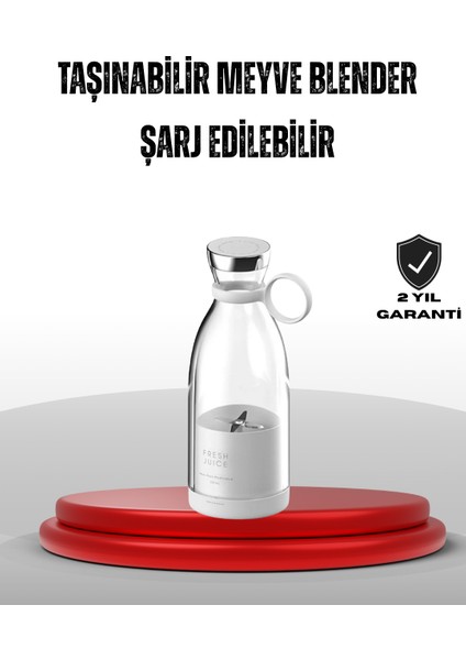 Allzey Taşınabilir USB Şarjlı Taze Meyve Suyu Blender