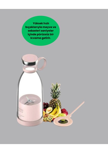 Allzey Taşınabilir USB Şarjlı Taze Meyve Suyu Blender indirimleri