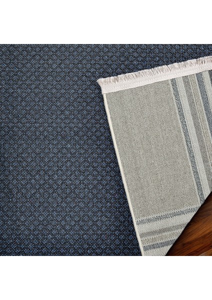 Mavi Çerçeveli Modern Etnik Desenli Halı | Makinada Yıkanabilir | Hav Toz Vermez | Leke Tutmayaz | Kaymaz Taban | Dijital Makine Baskı | Salon Yolluk Mutfak Halısı fırsatları