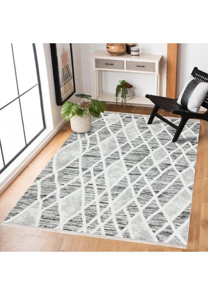Gri Geometrik Modern Etnik Desenli Halı | Makinada Yıkanabilir | Hav Toz Vermez | Leke Tutmayaz | Kaymaz Taban | Dijital Makine Baskı | Salon Yolluk Mutfak Halısı fiyatları
